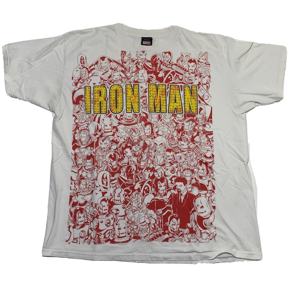 Iron Man Mad Engine Vintage T Shirt White Mens Size Large